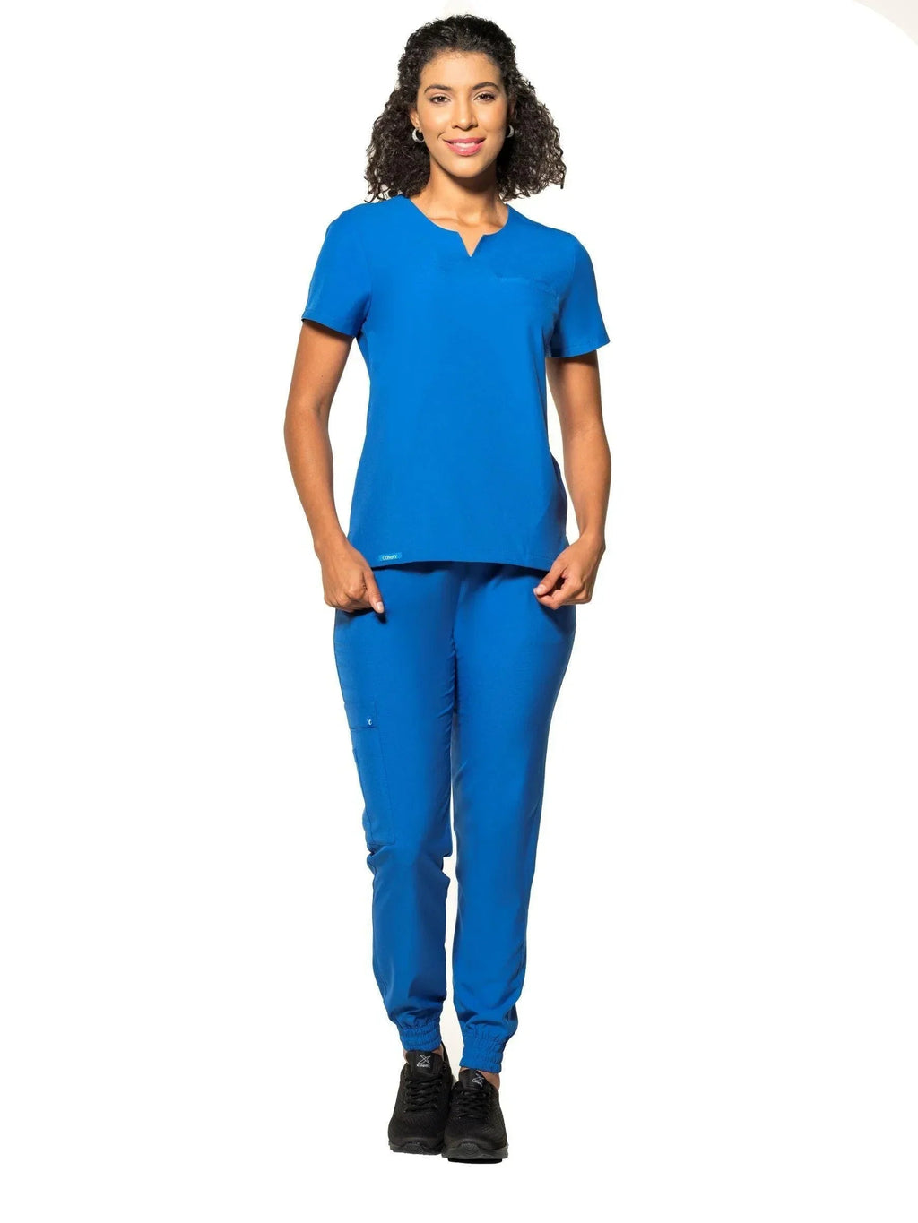 Comfy Master – Sierra Saks Mavi Kadın Kargo Jogger Medikal Üniforma Tek Alt - Comfy Master 2025