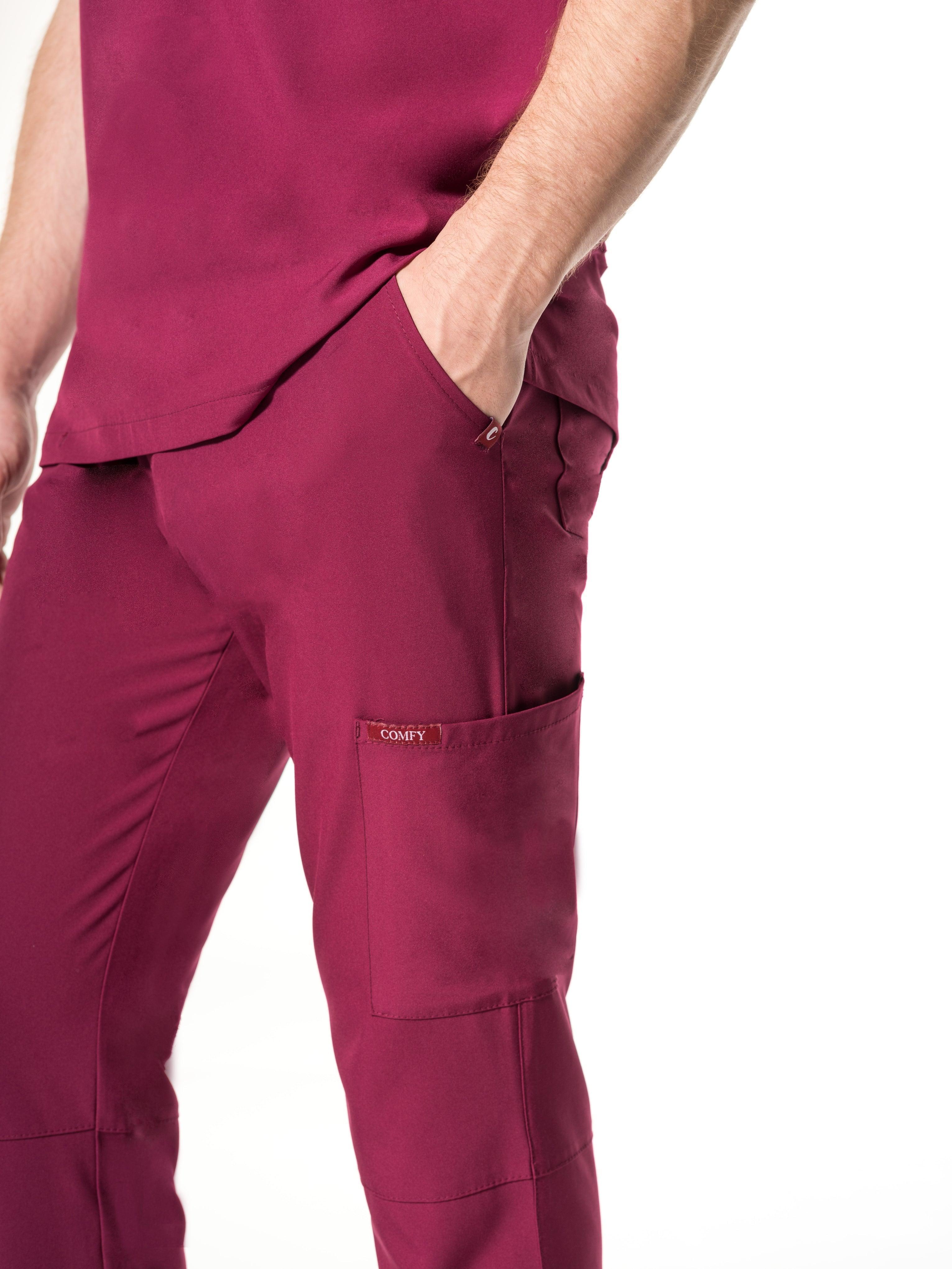 Comfy Master – Cosmo Vişne Erkek Tek Kargo Pantolon Medikal Üniforma - Comfy Master 2025
