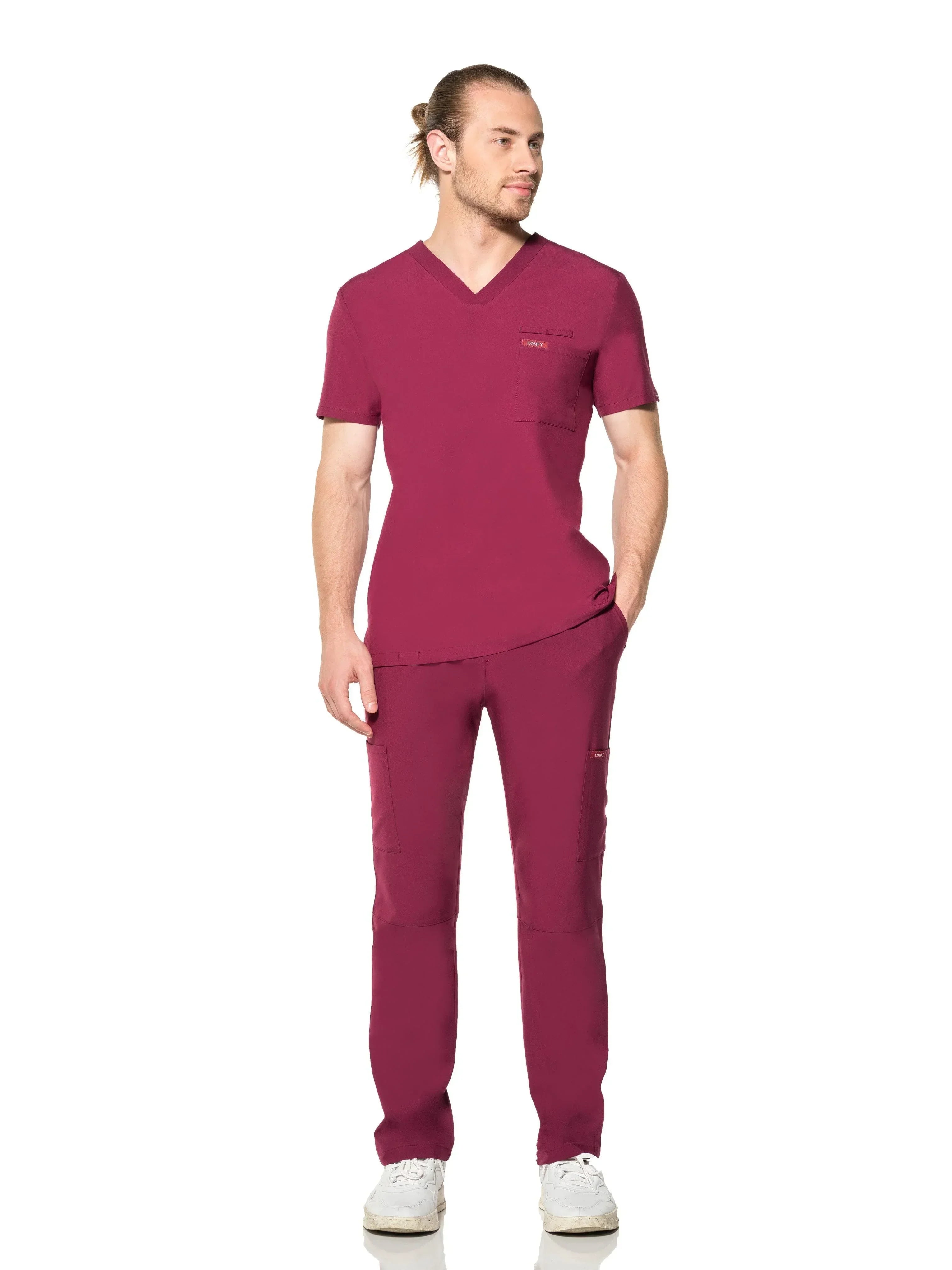 Comfy Master – Cosmo Vişne Erkek Tek Kargo Pantolon Medikal Üniforma - Comfy Master 2025