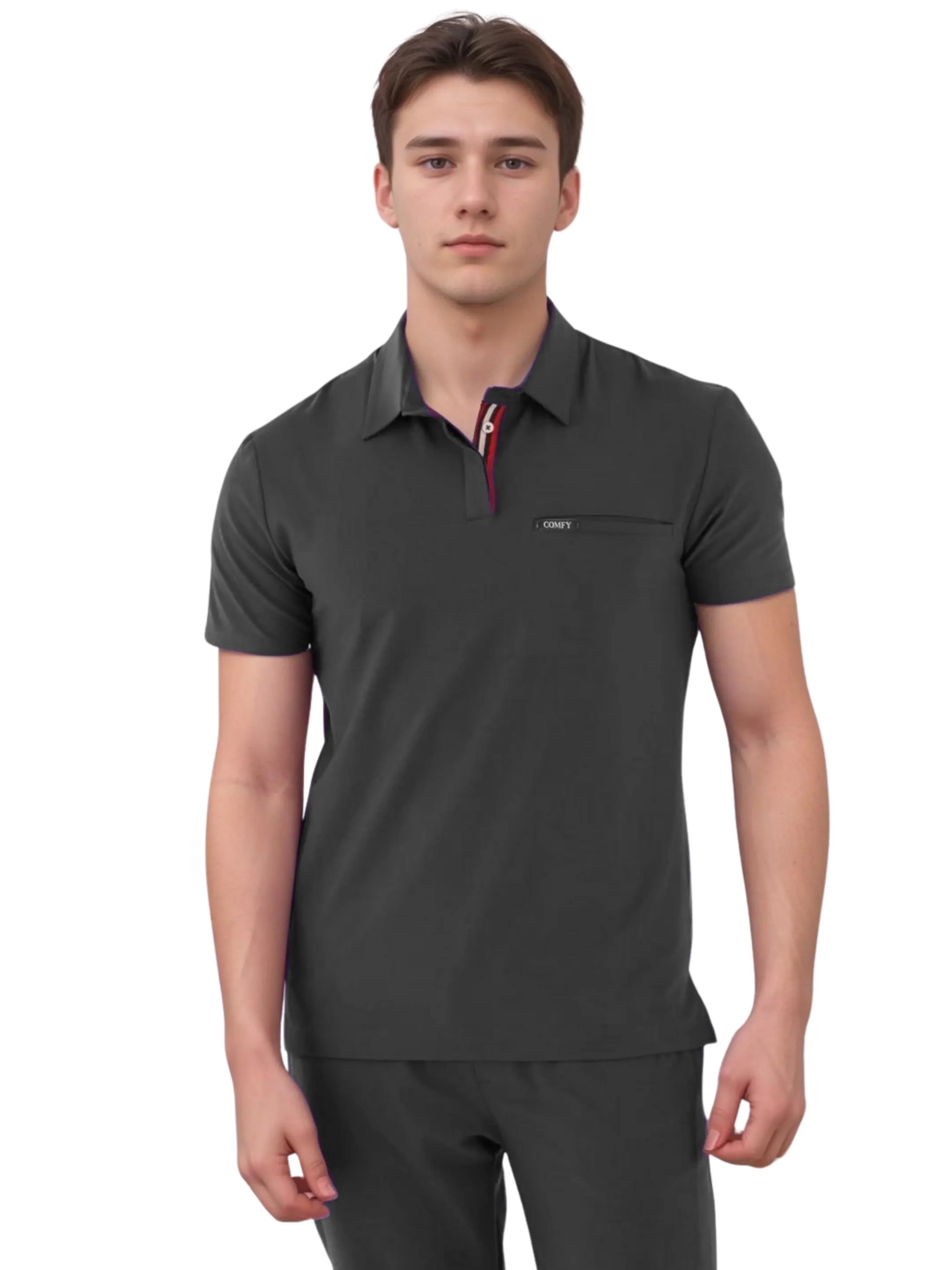 Comfy Master - Matt Erkek Siyah Erkek Medikal Üniforma Tek Üst - Comfy Master 2025