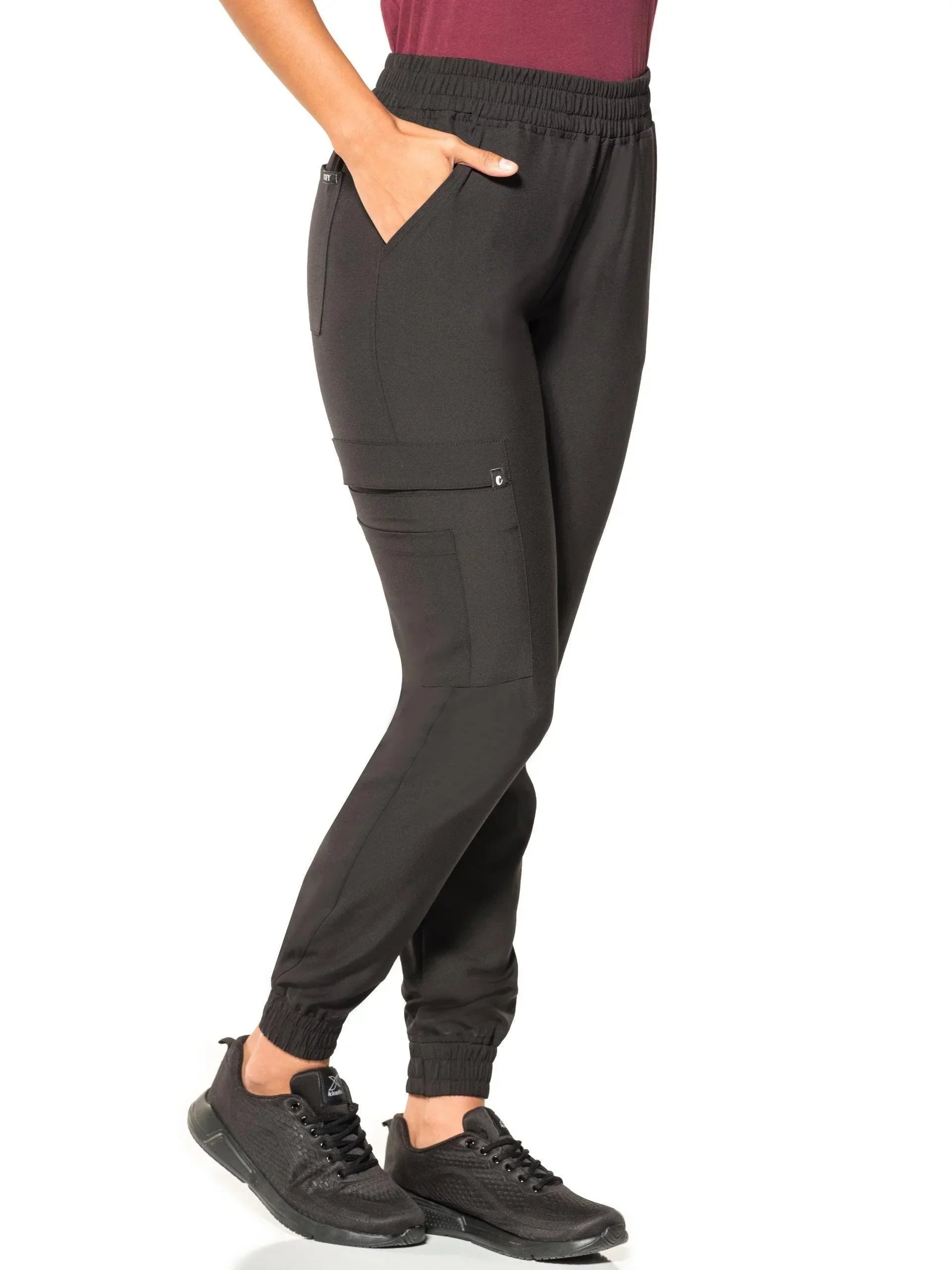 Comfy Master – Sierra Siyah Kadın Kargo Jogger Medikal Üniforma Tek Alt - Comfy Master 2025