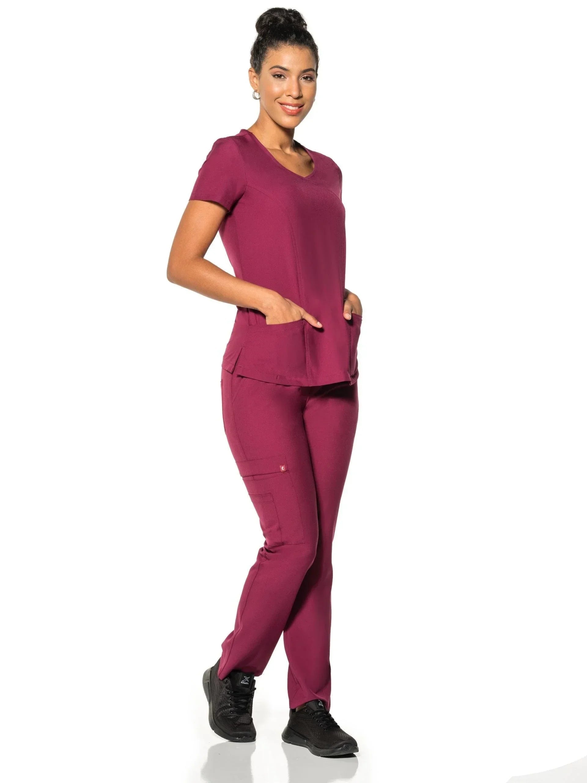 Comfy Master - Harmony Vişne Kadın Kargo Medikal Üniforma Tek Alt - Comfy Master 2025