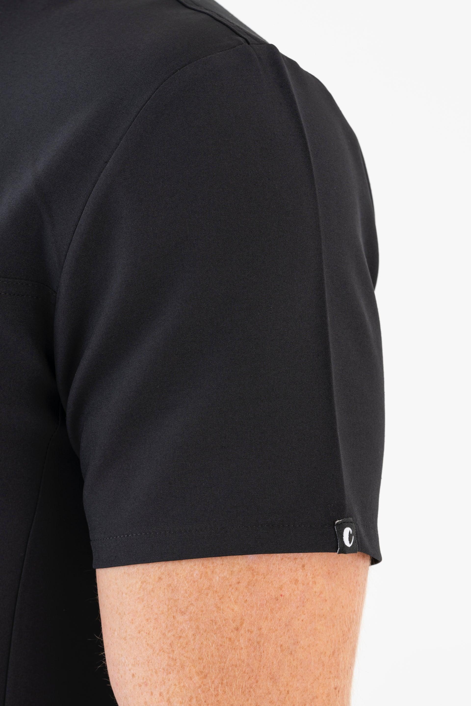 Comfy Master – Jericho Siyah Erkek Hakim Yaka Medikal Üniforma Tek Üst - Comfy Master 2025