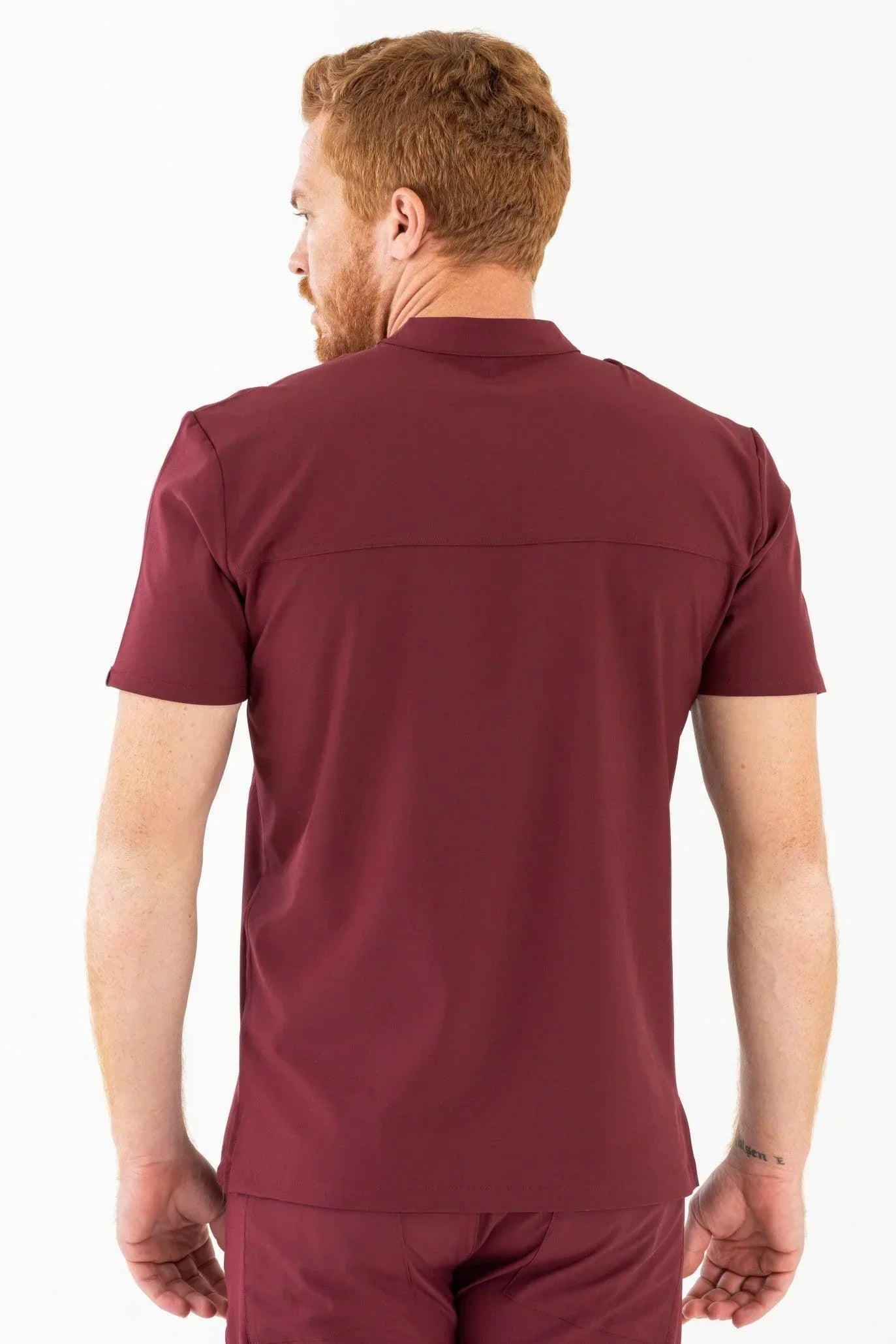 Comfy Master – Jericho Bordo Erkek Hakim Yaka Medikal Üniforma Tek Üst - Comfy Master 2025