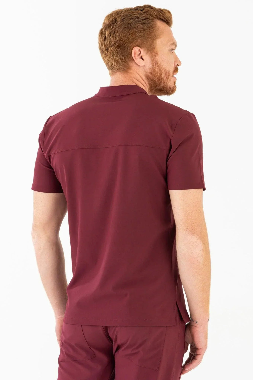 Comfy Master – Jericho Bordo Erkek Hakim Yaka Medikal Üniforma Tek Üst - Comfy Master 2025
