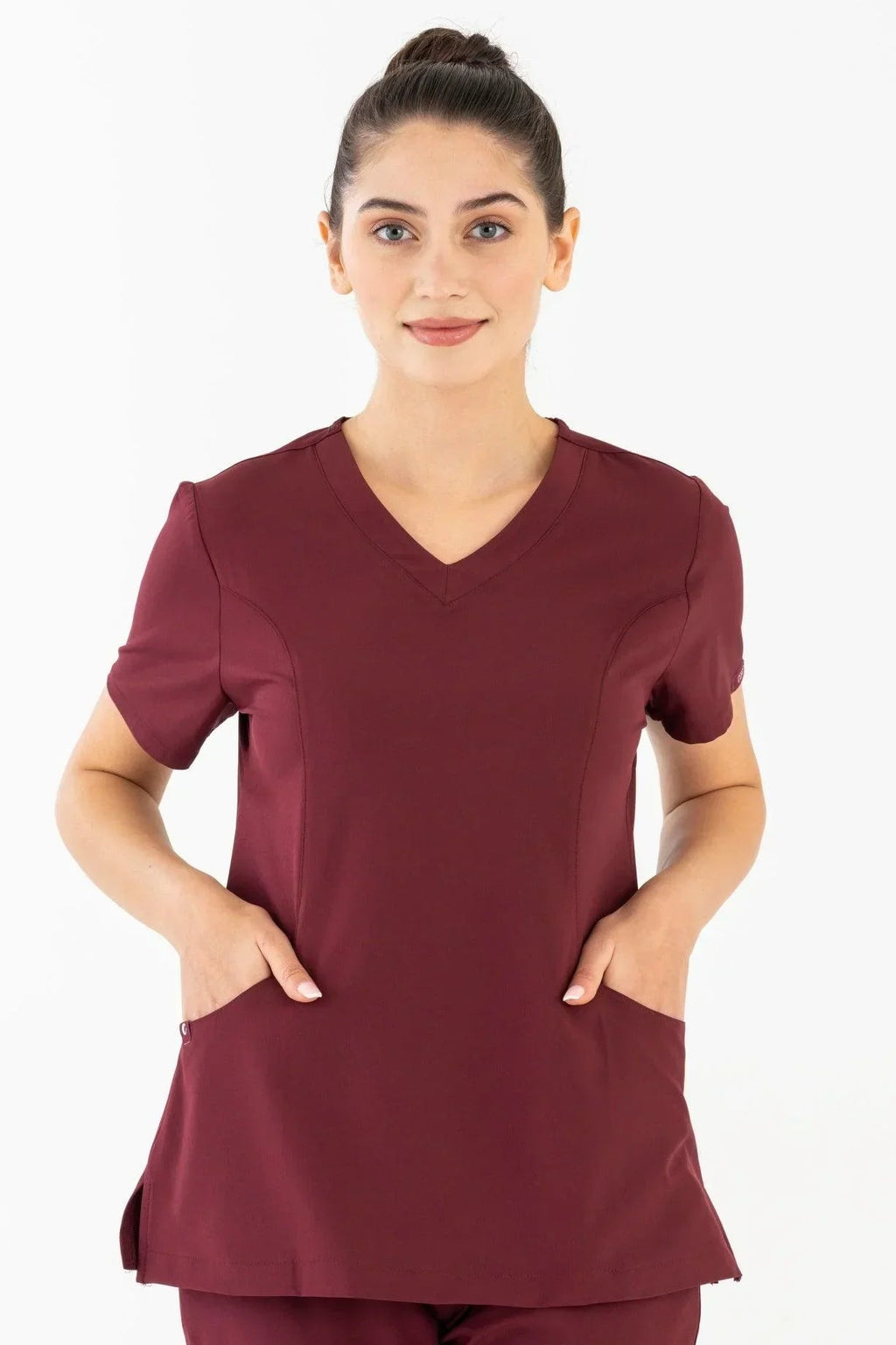 Comfy Master – Lui Bordo Kadın Damla Yaka Medikal Üniforma Tek Üst - Comfy Master 2025