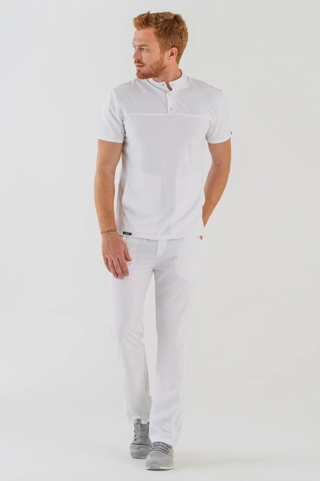 Comfy Master – Robin Beyaz Erkek Medikal Üniforma Tek Alt - Comfy Master 2025