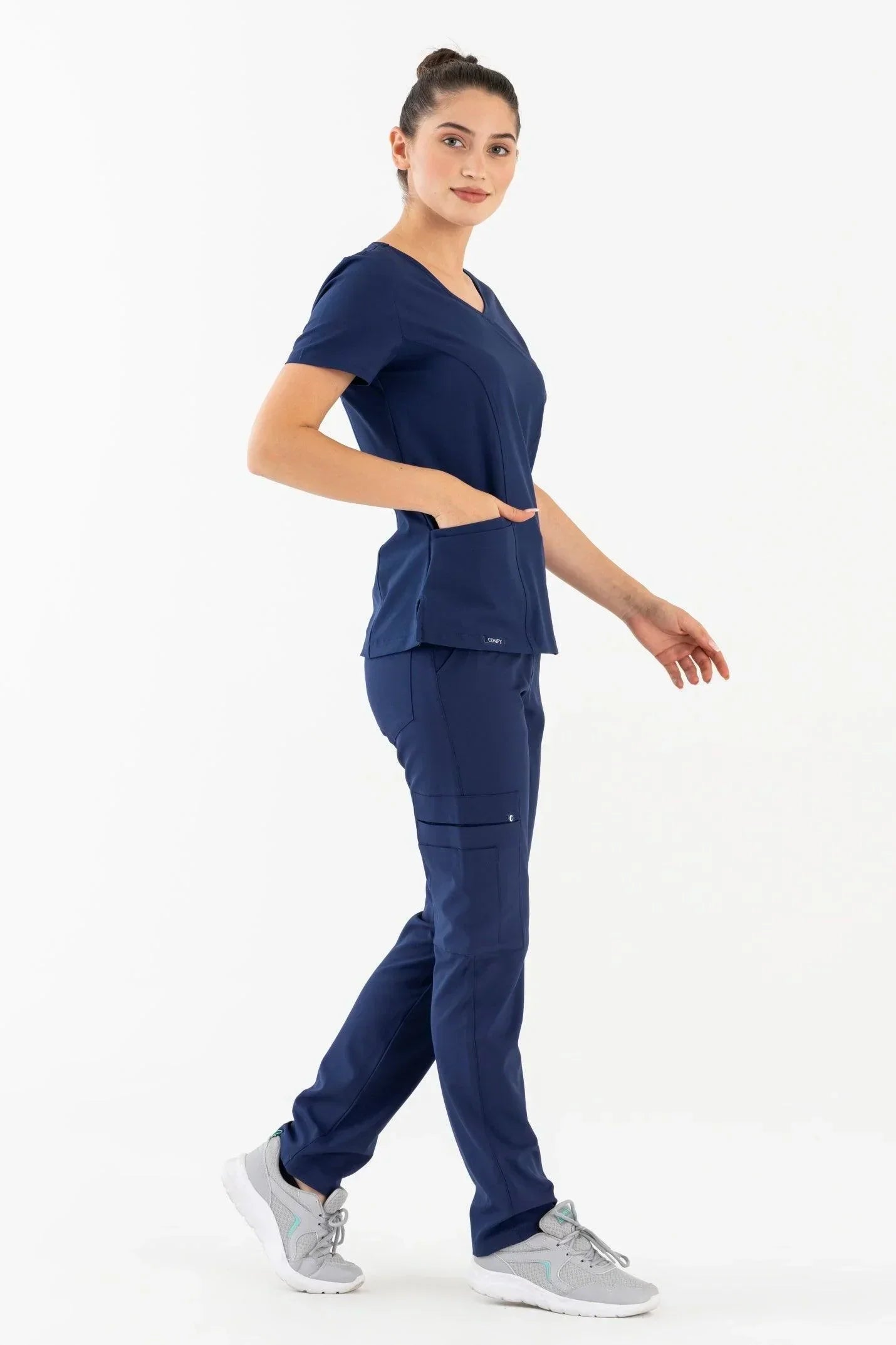 Comfy Master - Harmony Lacivert Kadın Kargo Medikal Üniforma Tek Alt - Comfy Master 2025