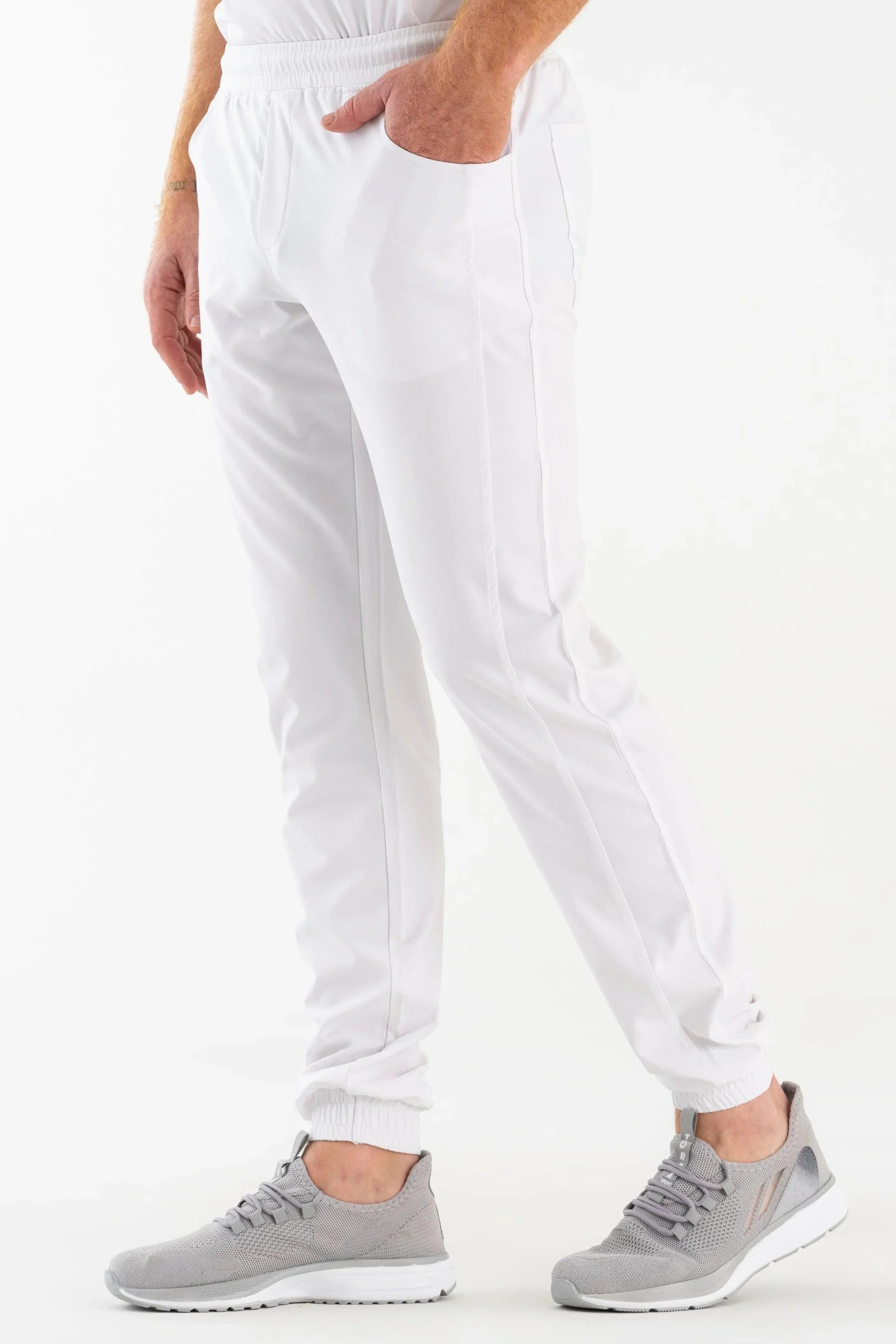 Comfy Master - Jedi Beyaz Erkek Jogger Medikal Üniforma Tek Alt - Comfy Master 2025