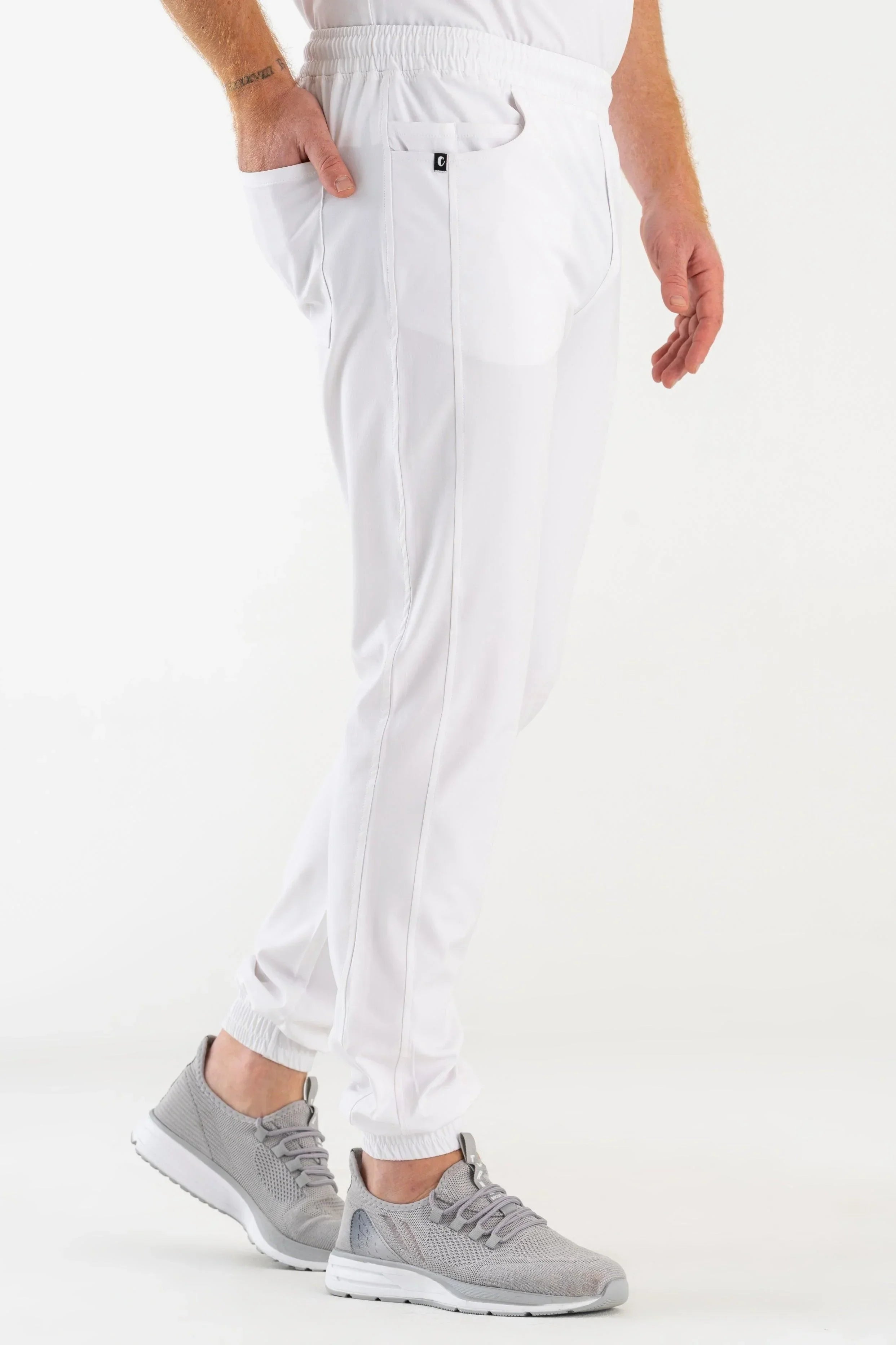 Comfy Master - Jedi Beyaz Erkek Jogger Medikal Üniforma Tek Alt - Comfy Master 2025