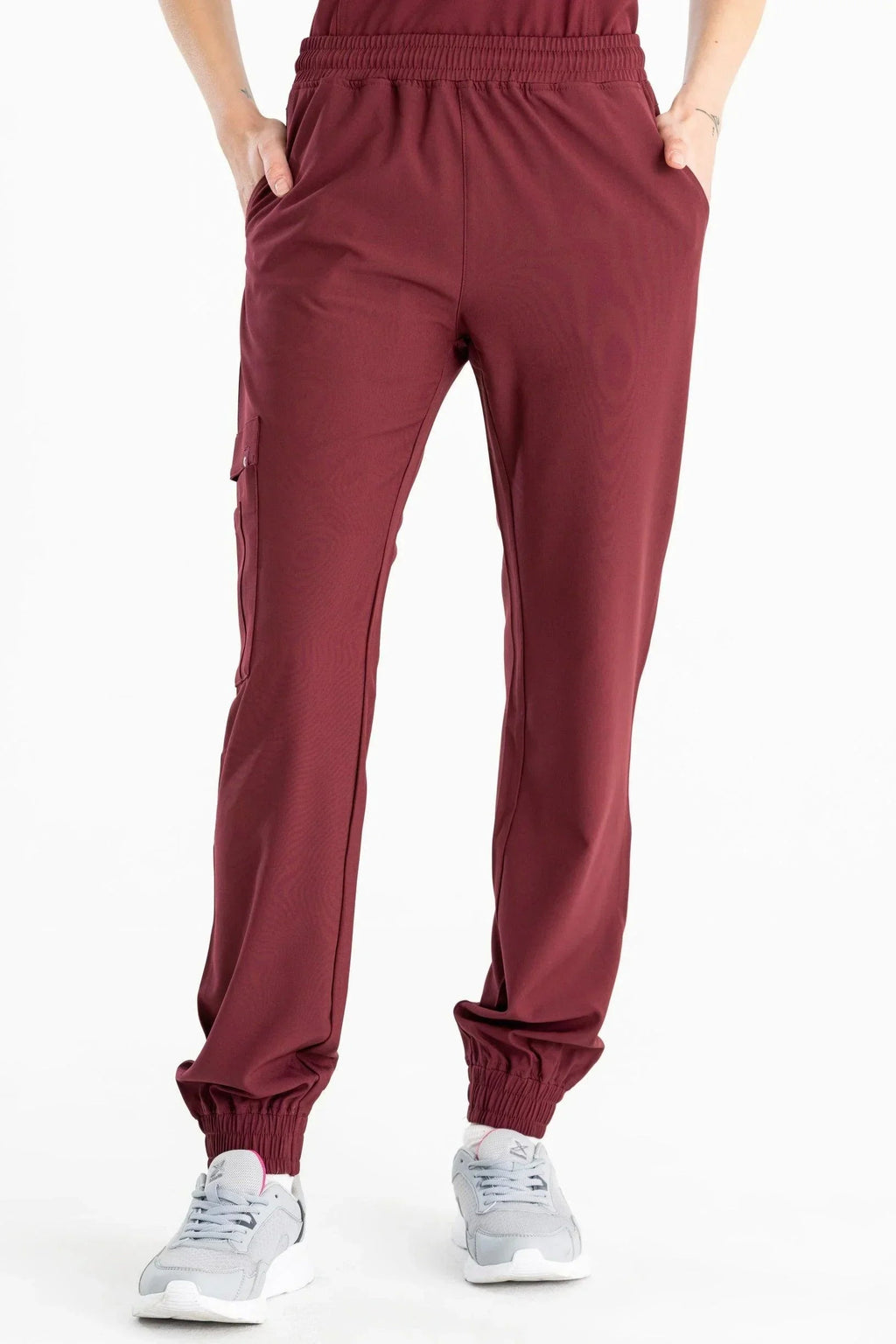 Comfy Master – Sierra Bordo Kadın Kargo Jogger Medikal Üniforma Tek Alt - Comfy Master 2025