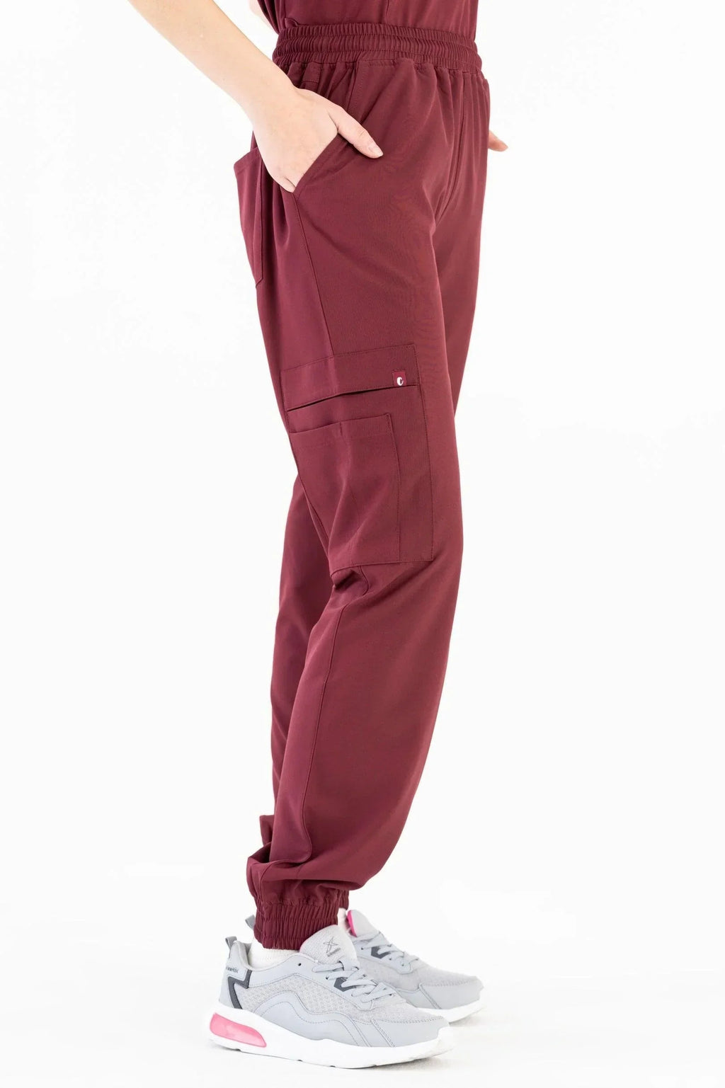 Comfy Master – Sierra Bordo Kadın Kargo Jogger Medikal Üniforma Tek Alt - Comfy Master 2025