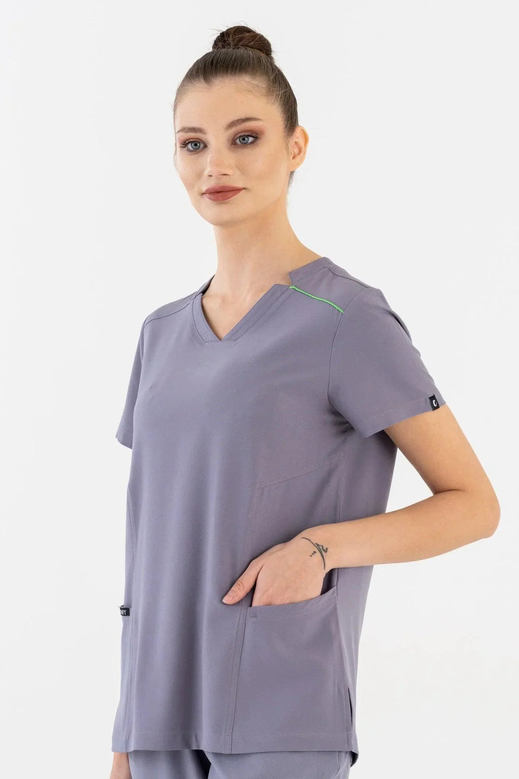 Comfy Master – Victoria Gri Kadın Medikal Üniforma Tek Üst - Comfy Master 2025