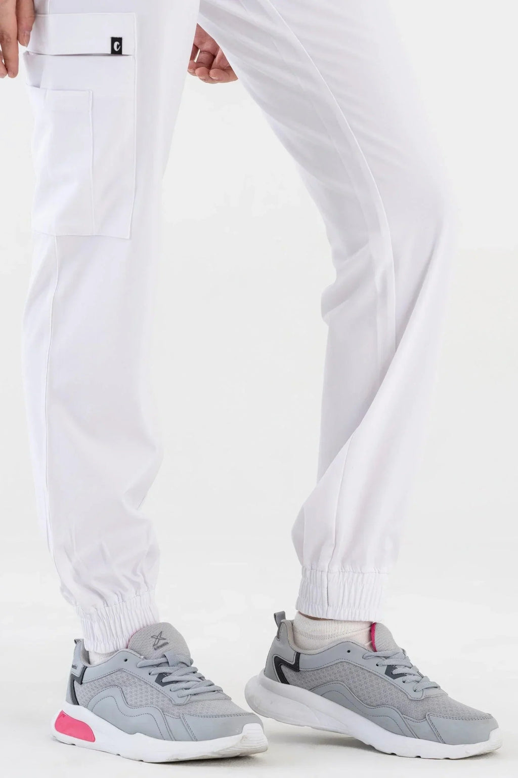 Comfy Master – Sierra Beyaz Kadın Kargo Jogger Medikal Üniforma Tek Alt - Comfy Master 2025
