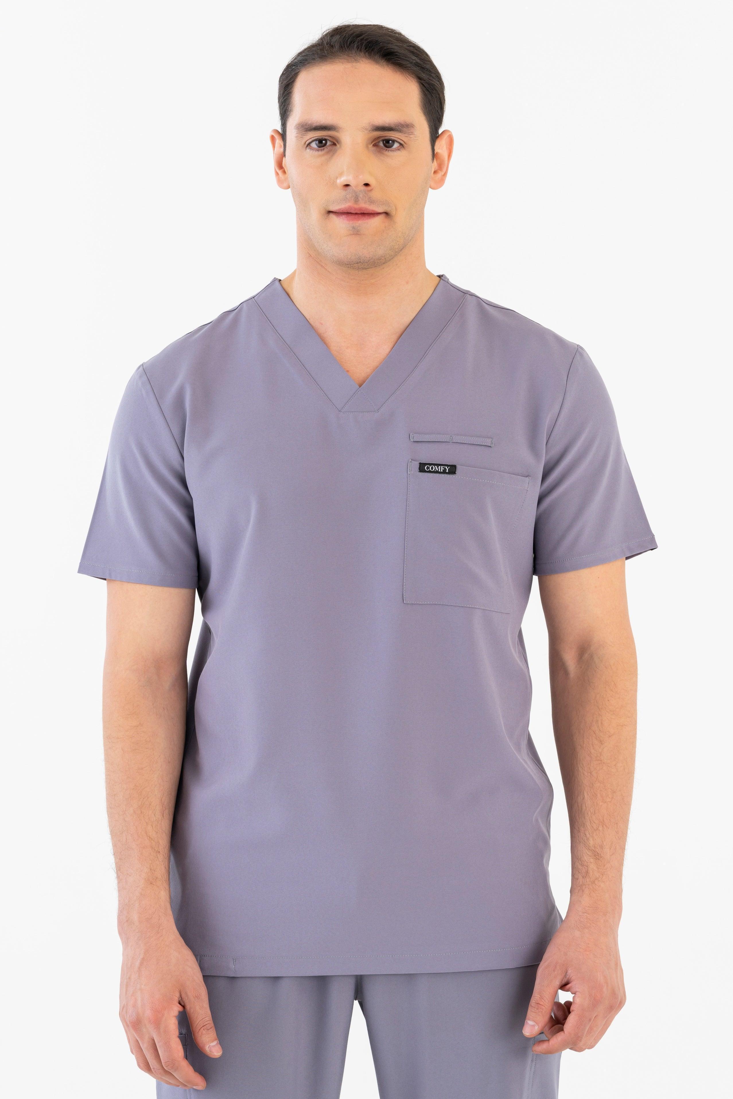 Comfy Master - Astra Erkek Gri Erkek Medikal Üniforma Tek Üst - Comfy Master 2025