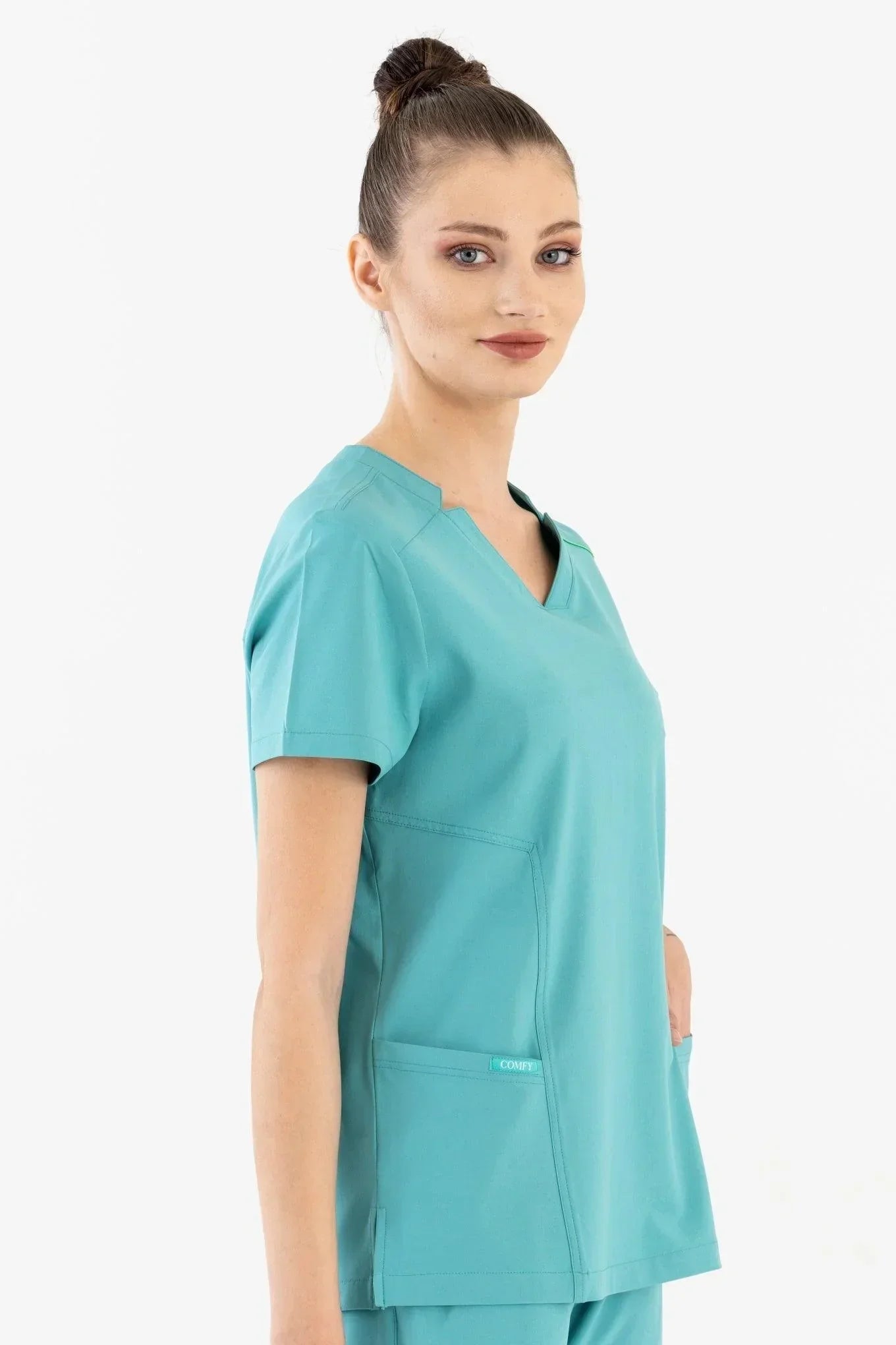 Comfy Master – Victoria Turkuaz Kadın Medikal Üniforma Tek Üst - Comfy Master 2025