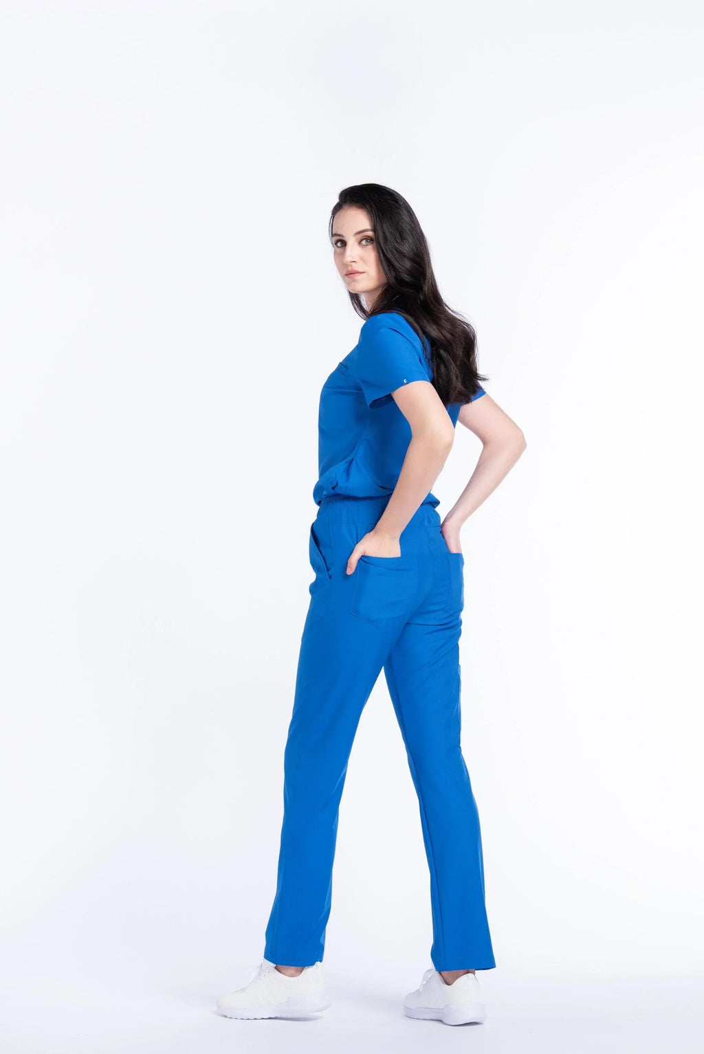 Comfy Master - Harmony Saks Mavi Kadın Kargo Medikal Üniforma Tek Alt - Comfy Master 2025