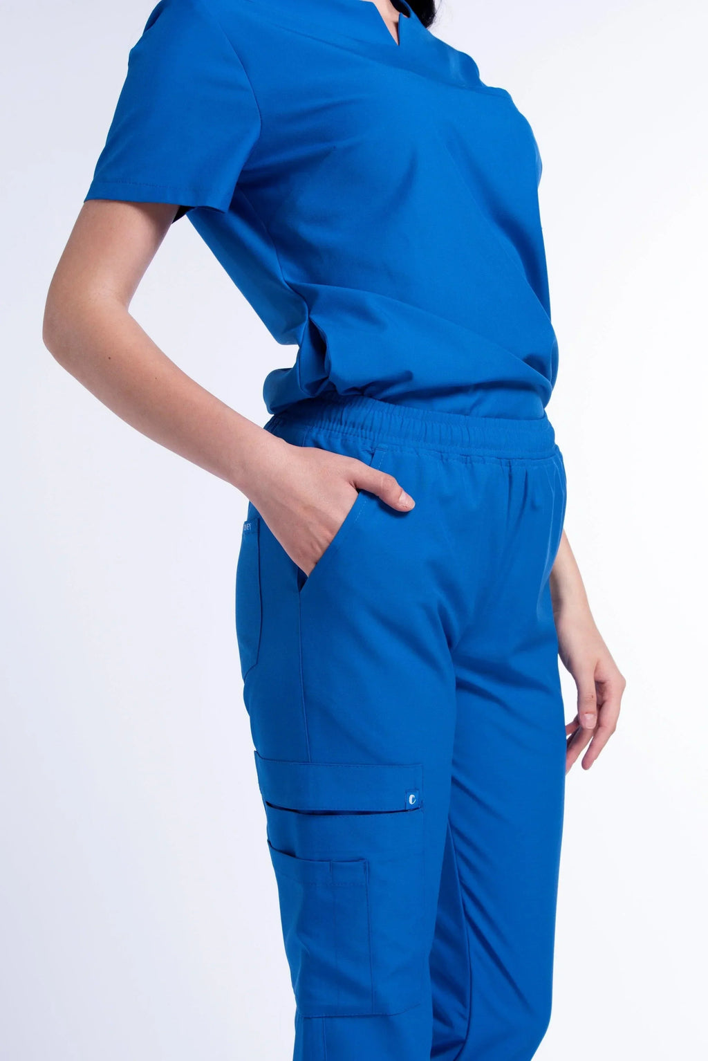 Comfy Master - Harmony Saks Mavi Kadın Kargo Medikal Üniforma Tek Alt - Comfy Master 2025