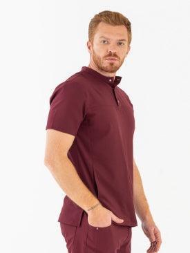 Comfy Master – Jericho Bordo Erkek Hakim Yaka Medikal Üniforma Tek Üst - Comfy Master 2025