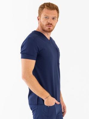 Comfy Master – Rebel Lacivert Erkek V-Yaka Medikal Üniforma Tek Üst - Comfy Master 2025
