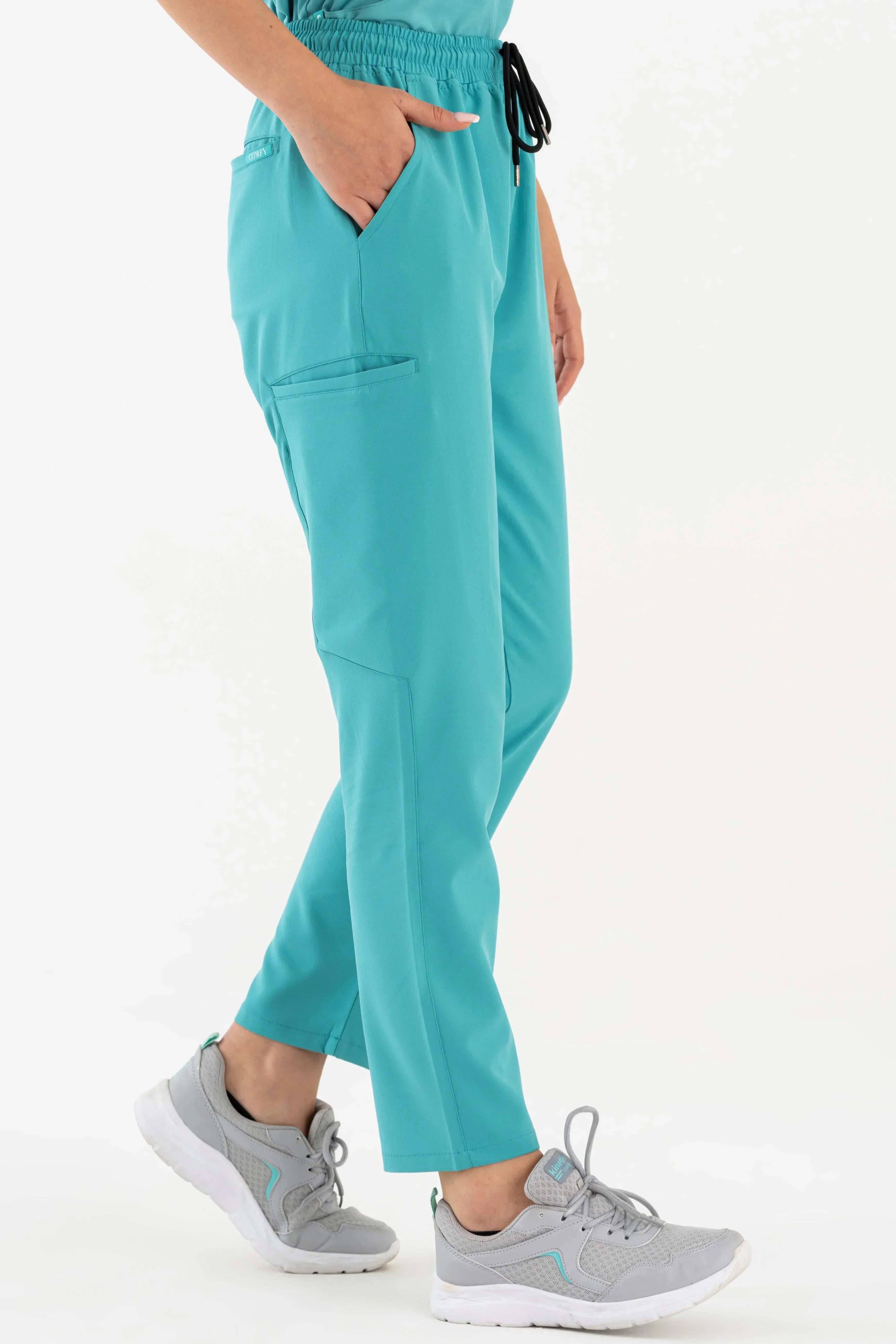 Comfy Master – Juliett Turkuaz Kadın Kargo Cep Tek Alt Pantolon - Comfy Master 2025