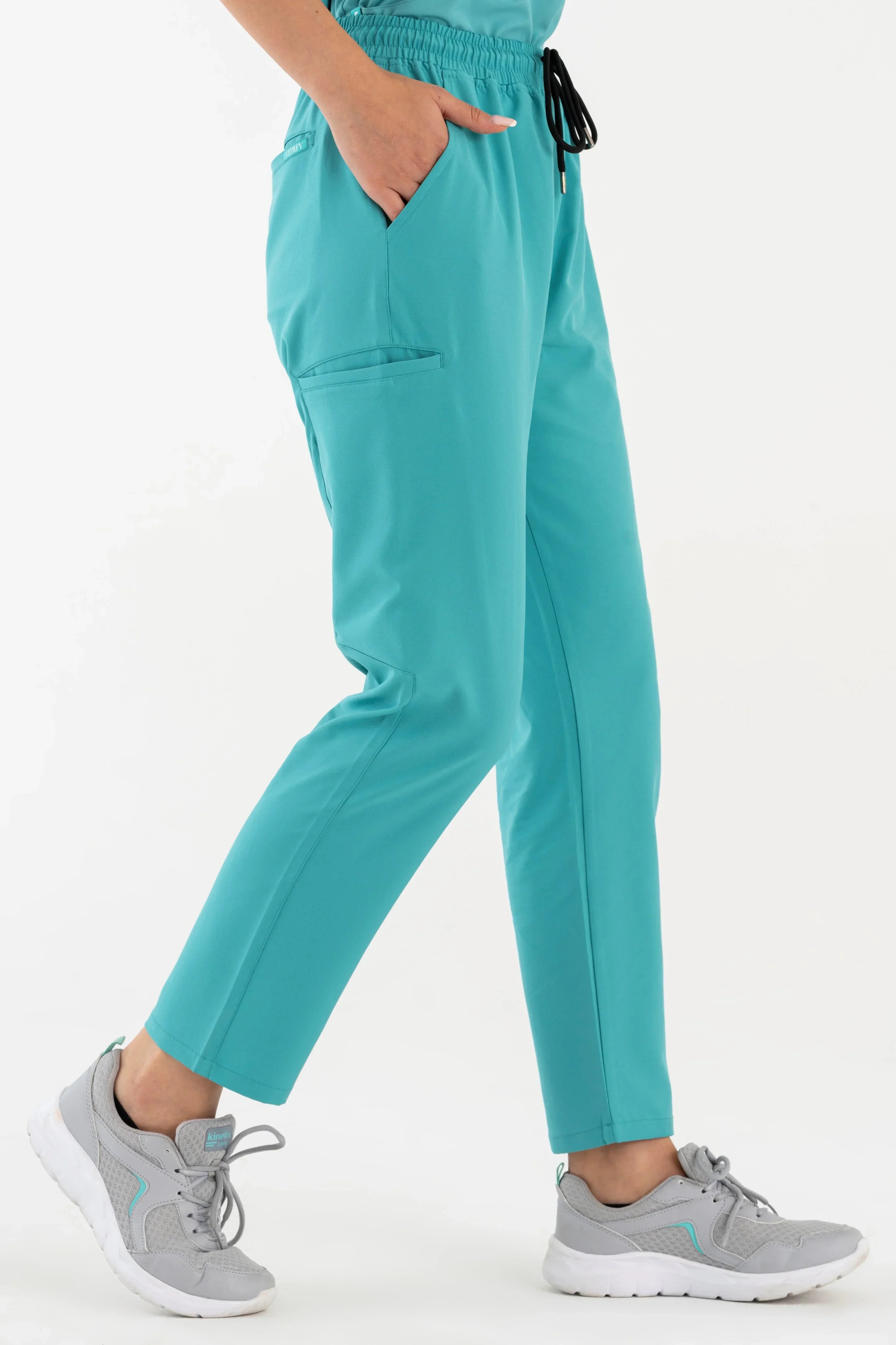 Comfy Master – Juliett Turkuaz Kadın Kargo Cep Tek Alt Pantolon - Comfy Master 2025