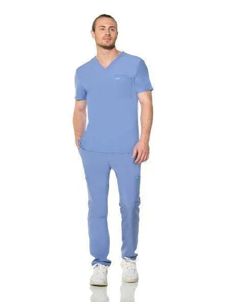 Comfy Master – Cosmo Açık Mavi Erkek Tek Kargo Pantolon Medikal Üniforma - Comfy Master 2025