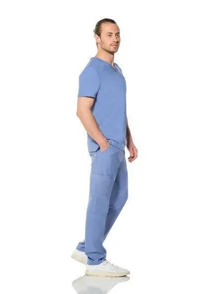 Comfy Master – Cosmo Açık Mavi Erkek Tek Kargo Pantolon Medikal Üniforma - Comfy Master 2025