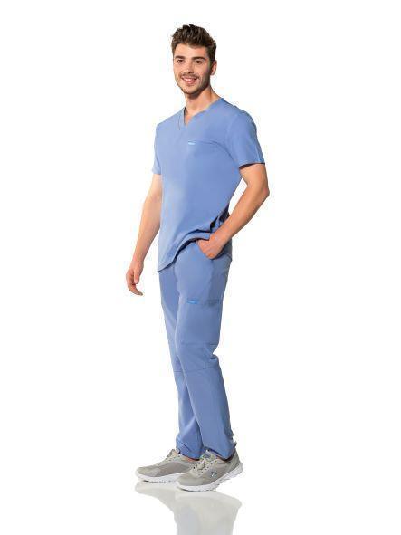Comfy Master – Cosmo Açık Mavi Erkek Tek Kargo Pantolon Medikal Üniforma - Comfy Master 2025