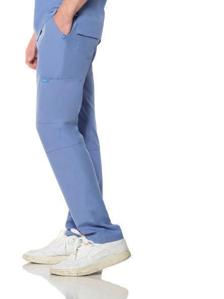 Comfy Master – Cosmo Açık Mavi Erkek Tek Kargo Pantolon Medikal Üniforma - Comfy Master 2025