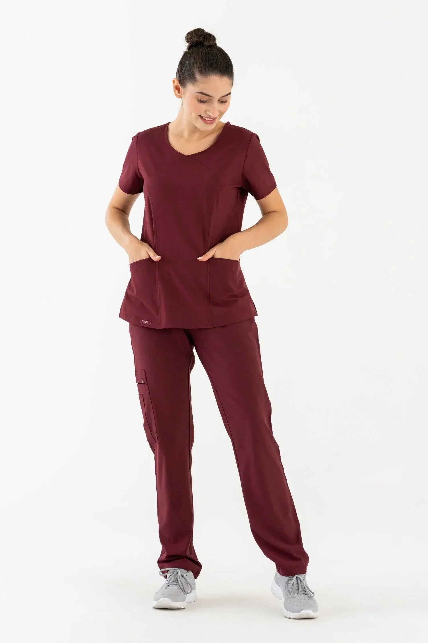 Comfy Master - Harmony Bordo Kadın Kargo Medikal Üniforma Tek Alt - Comfy Master 2025