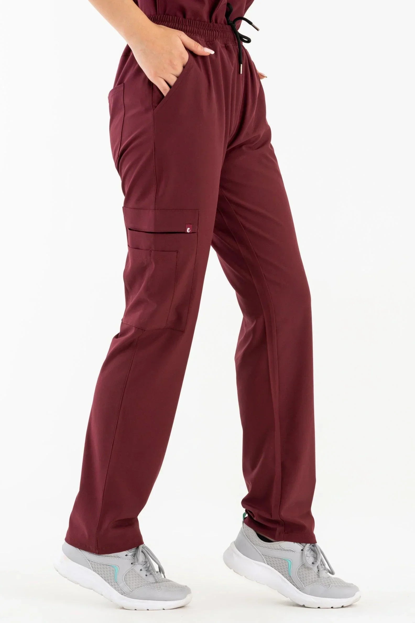 Comfy Master - Harmony Bordo Kadın Kargo Medikal Üniforma Tek Alt - Comfy Master 2025