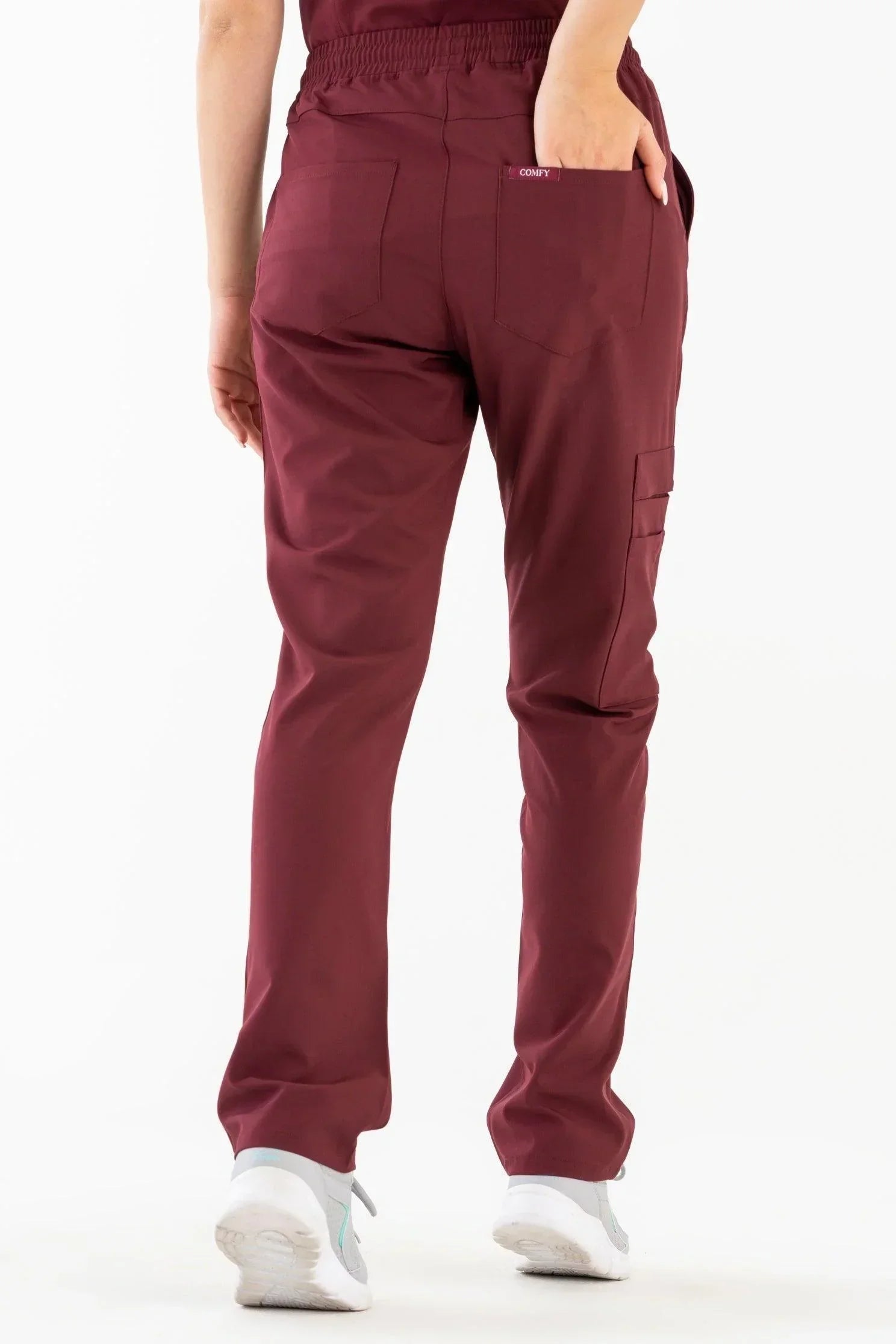 Comfy Master - Harmony Bordo Kadın Kargo Medikal Üniforma Tek Alt - Comfy Master 2025