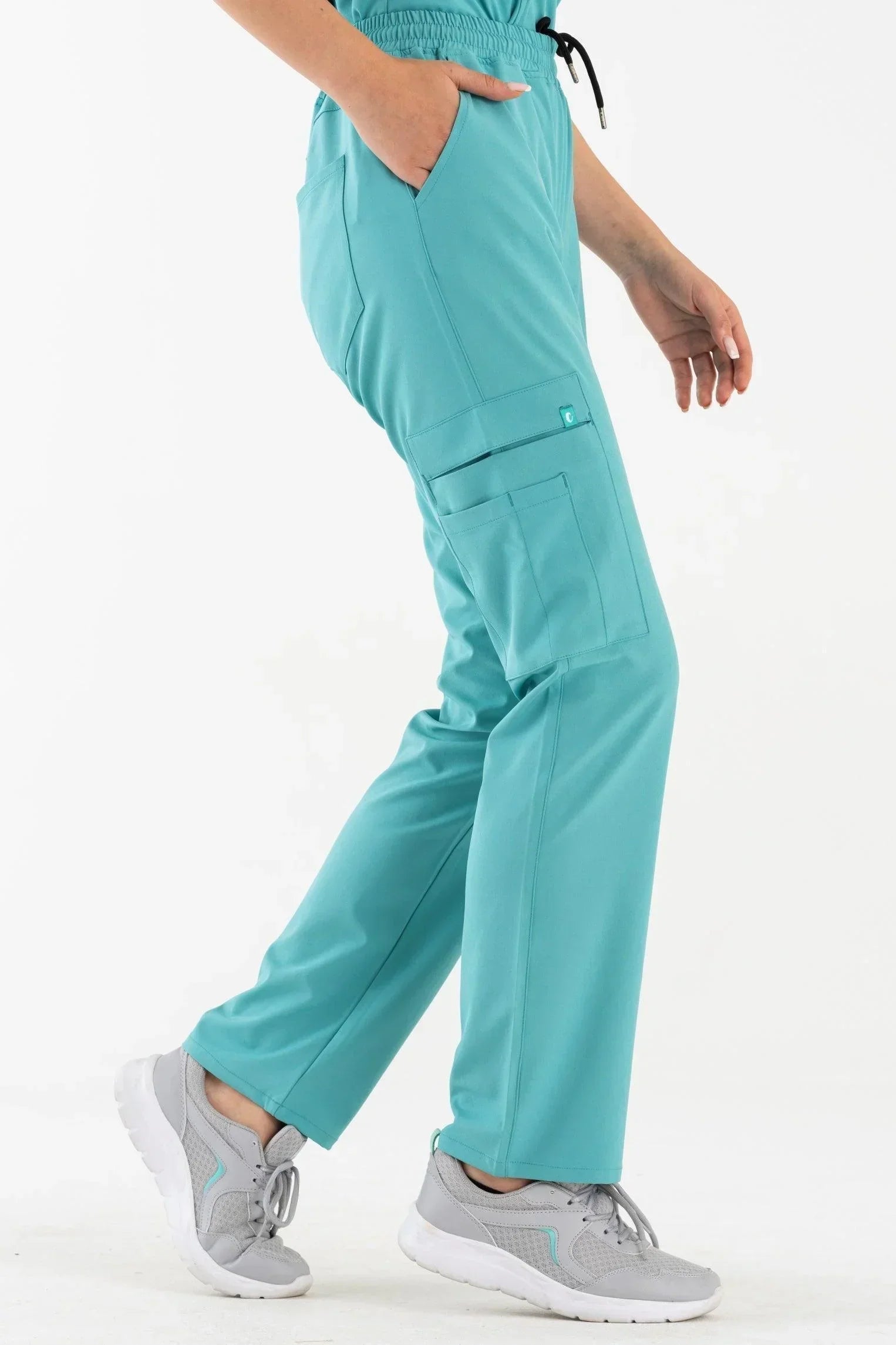 Comfy Master - Harmony Turkuaz Kadın Kargo Medikal Üniforma Tek Alt - Comfy Master 2025