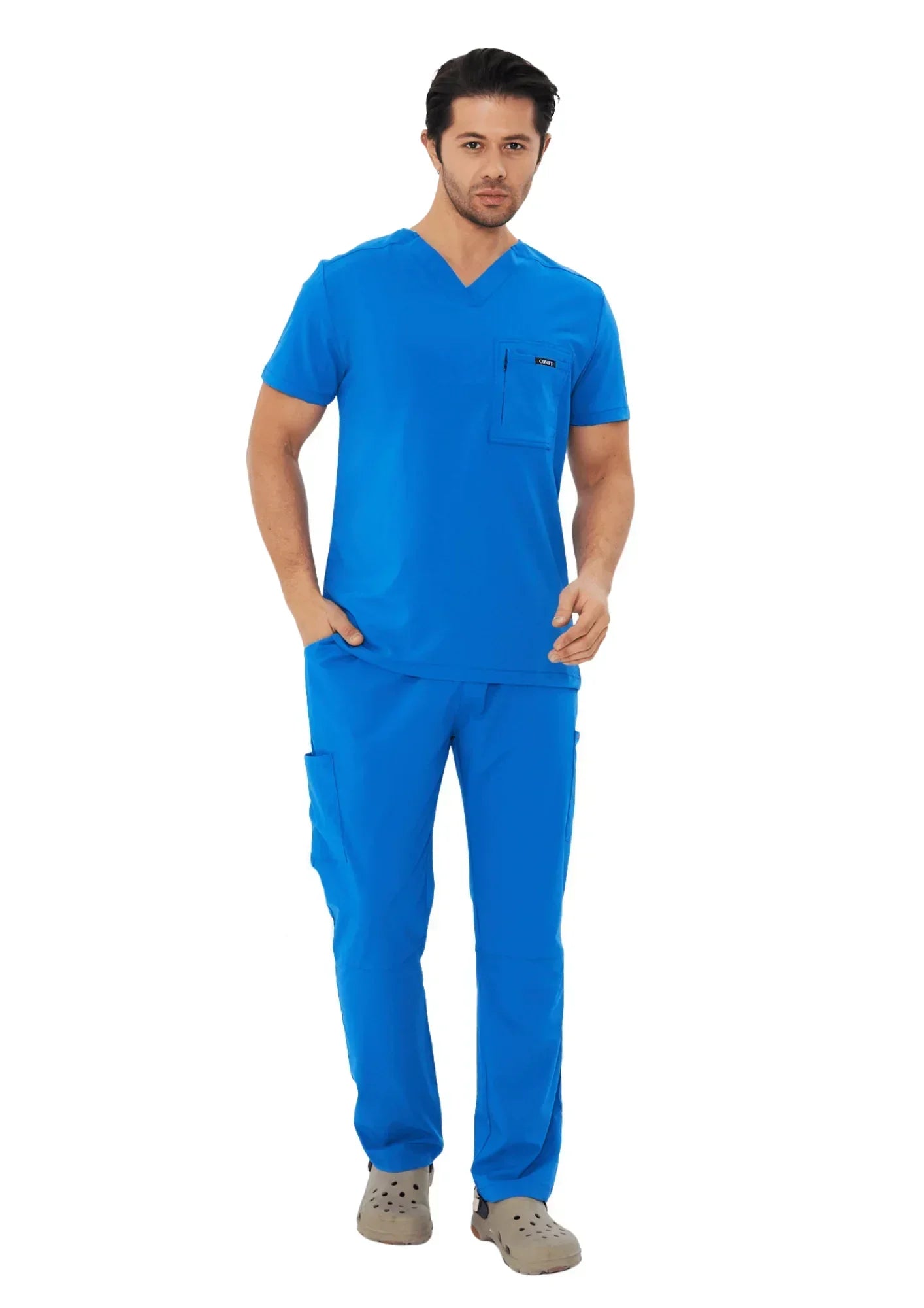 Comfy Master – Rebel Saks Erkek V-Yaka Medikal Üniforma Tek Üst - Comfy Master 2025